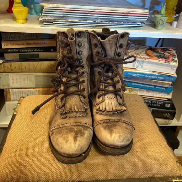 ALL SAINTS COMBAT BOOTS - Picture 1 of 6